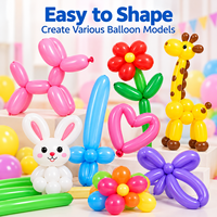 Ballons longs magiques à modeler, décoration de fête, anniversaire, mariage, jouets en forme d'animaux, pack DIY coloré