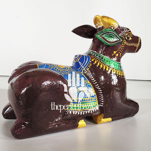 Sculpture en bois de Nandi peinte à la main, artisanale, pour la décoration de la maison - Product Image 1