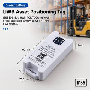 Etiqueta de Rastreo de Activos UWB del Fabricante, IEEE 802.15.4z, Batería de 5 Años, TDoA, ToF, IP68, Compacta para Almacenes, Logística Industrial - Product Image 1