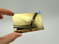 Metal Acero Inoxidable Tarjeta De Visita Espejo Plata
