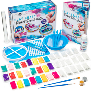 40-Pieces Colorful Modeling Clay Kit for Kids with Tools, Letter Press for Art and Crafts, Ideal Birthday and Easter Gift