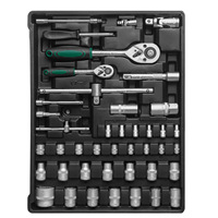 Ensemble d'outils de quincaillerie domestique de 254 pièces, grande variété d'outils incluant des clés, des tournevis, des marteaux, etc., style valise à roulettes