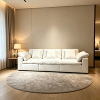 Canapé modulaire inclinable à trois places avec emballage sous vide, mousse compressée personnalisée, tissu élégant, design élégant, appartement, hôtel, villa