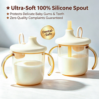 Gobelet à paille, tasse d'apprentissage, biberon d'alimentation en silicone pour bébés et enfants, pour lait et eau, tasses mignonnes pour enfants