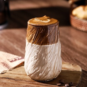 Tại Gói Cổ Điển Mỹ Phong Cách Bẩn Cốc Thủy Tinh Ý Phong Cách Tập Trung Latte <span class=keywords><strong>Cup</strong></span> Cho Buổi Chiều Trà Chất Lượng Thủy Tinh Drinkware - Product Image 2