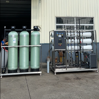 Système d'osmose inverse haute capacité 100L/heure, machine de purification d'eau RO automatique en acier inoxydable contrôlée par PLC