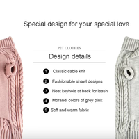 Vente chaude en gros, vêtements pour chiens classiques modernes en polyester, chauds, durables, écologiques, pulls