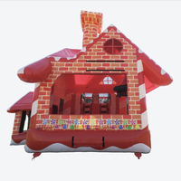 Casa Inflable Navideña Combinada - Material de PVC para Uso Comercial en Exteriores
