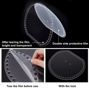 250709 accesorios de acrílico de bolsa tejida <span class=keywords><strong>DIY</strong></span>, juego de tablas de tejido de bigote de gato transparente, Kit de bricolaje de bolsa de gato lindo - Product Image 3