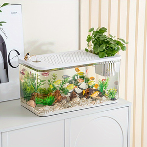 <span class=keywords><strong>Modern</strong></span> Huisdecor Groot Vierkant Transparant Abs & Pet Top <span class=keywords><strong>Aquarium</strong></span> Met Ventilatiegaten Voor Goudviskweek En <span class=keywords><strong>Aquarium</strong></span>