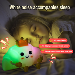 Veilleuse Croissant à bruit blanc, contrôle tactile, changement de couleur, lumière douce, aide au sommeil pour chambre d'enfant, éclairage d'ambiance - Product Image 2