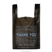 Sacs en plastique PE en vrac pour petites entreprises, sacs à t-shirts jetables, impression de logo couleur personnalisée, marquage à chaud, boutiques, cafés, magasins de cadeaux