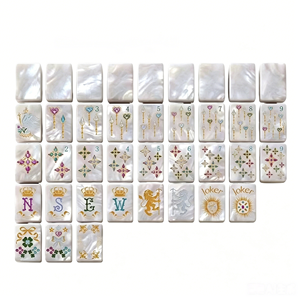Mahjong Americano de Lujo de 166 Fichas, Estilo Cloisonné Acrílico Premium Hecho a Medida, para el Mercado de Regalos de Lujo - Product Image 1