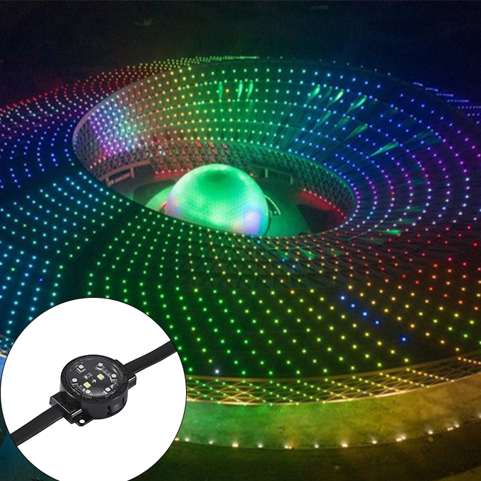 Outdoor RGB LED Aluminum Point Light Waterproof IP67 Building Landscape Lighting with 2-Year Warranty