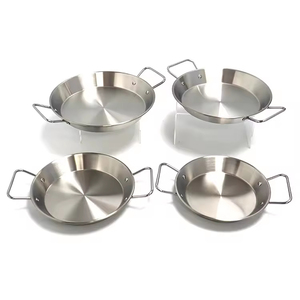 Sartén Redonda <span class=keywords><strong>para</strong></span> Cocina al Aire Libre, Sartén <span class=keywords><strong>para</strong></span> Freír, Parrilla Española <span class=keywords><strong>para</strong></span> Mariscos, Sartén <span class=keywords><strong>para</strong></span> <span class=keywords><strong>Paella</strong></span> de Acero Inoxidable - Product Image 6