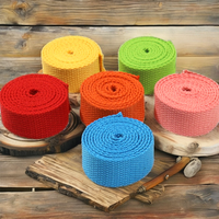 Sangle en sergé rayé polyester/coton épaisse et durable de 1,8 mm, haute ténacité, plusieurs couleurs, pour sangles, sacs, ceintures, chaussures - Vente en gros
