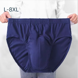<span class=keywords><strong>Calzoncillos</strong></span> de Hombre de Cintura Alta, Talla Grande, 100% Algodón, Color Sólido, Cómodos y Suaves - Product Image 4