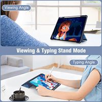 Étui rigide en acrylique pour iPad Pro 12,9 pouces 6ème génération 2022-2018 et étui pour iPad Air 13 pouces 2025/2024 avec support pour stylet intégré