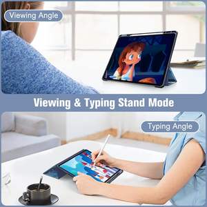 Étui rigide en acrylique pour <span class=keywords><strong>iPad</strong></span> Pro 12,9 pouces <span class=keywords><strong>6ème</strong></span> <span class=keywords><strong>génération</strong></span> 2022-2018 et étui pour <span class=keywords><strong>iPad</strong></span> Air 13 pouces 2025/2024 avec support pour stylet intégré - Product Image 5