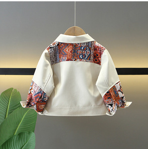 Nouveau produit personnalisé, manteau brodé pour enfants, manteau à manches longues pour garçons, veste confortable à col rabattu en cuir - Product Image 6