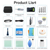 Kit d'outils pour fibres optiques 16 pièces One Click 1.25/2.5mm SC FC ST LC MPO – Stylo de nettoyage/Boîte – Ensemble d'outils de nettoyage de fibres optiques – Sonde d'inspection de fibres