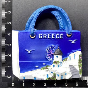 Personnalisé Résine Artisanat Réfrigérateur Aimant Creative Athènes Repère Drapeau Capitale Grecque pour Noël Pâques Décor Tourisme - Product Image 2