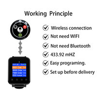 Sistema de Llamada Inalámbrico Inteligente Artom para Camareros, con Reloj Receptor y 9 Botones de Llamada