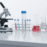 Tube à centrifuger Labtex 50 ml, tube de laboratoire en PP à fond conique pour la collecte de sang, noir bleu, prix bas, garantie 1 an