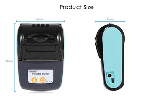 Nhà Máy Giá xách tay mini máy in không dây màu xanh răng điện thoại di động POS giá rẻ 58 Mét Mini Máy in hóa đơn nhiệt cho <span class=keywords><strong>Android</strong></span> & iOS - Product Image 5