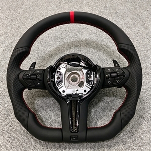 Volante Deportivo de Cuero Negro M Performance para <span class=keywords><strong>BMW</strong></span> 320 <span class=keywords><strong>525</strong></span> F10 F15 F20 F25 F30 F15 F25 F07 F32 F35 F80 F82 F87 E90 D71 M3 M4 M5 - Product Image 3