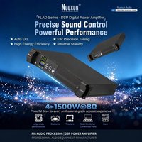 Amplificateurs audio 2U 4 canaux 1500W avec DSP et filtre Crossover FIR de classe D
