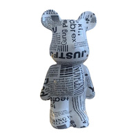 Sculpture en résine époxy Violent Bear, art populaire, décoration de luxe nordique pour la maison, ornement du sol au plafond, petite maison de poupée, cadeau de pendaison de crémaillère