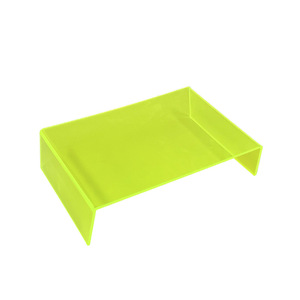 Acrylic Laptop <b>Stand</b> U Shaped Desktop Organizer Thickened Computer Monitor <b>Riser</b> Office <b>Desk</b> Shelf Minimalist Design - Product Image 3