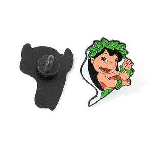 Wreck-It Ralph bros lencana Stainless Steel, karakter animasi anak perempuan kecil berbentuk hati berukiran emas untuk April Fool - Product Image 2