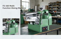 Machine de collage semi-automatique industrielle FS-160 220V 400W pour revêtement de colle, cuir PU, usines de chaussures 1