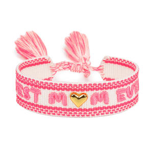 ที่กำหนดเองชื่อวันแม่ของขวัญรักแม่จดหมายเครื่องประดับเย็บปักถักร้อยปรับทอสร้อยข้อมือมิตรภาพ - Product Image 3