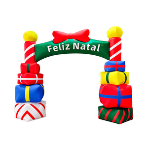 Inflatable Christmas <b>Arch</b> <b>Gate</b> With Gift Boxes Feliz Natal Outdoor Holiday Decoration PVC Material Party Decor - Product Image 4
