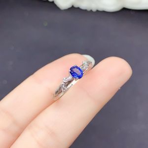 Anelli di Lusso in Argento 925 Placcato Rodio con Zaffiro Naturale Taglio Ovale, Direttamente dalla Fabbrica, per Donne, Matrimoni, Fidanzamenti e Regali per Feste - Product Image 5