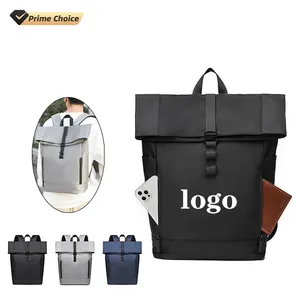 BSCI tas sekolah kapasitas besar, tas punggung laptop logo kustom nilon hitam dengan usb kehidupan sehari-hari uniseks tahan air