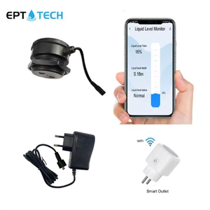 Sistema <span class=keywords><strong>de</strong></span> Regulación Automática del <span class=keywords><strong>Nivel</strong></span> <span class=keywords><strong>de</strong></span> <span class=keywords><strong>Agua</strong></span> en Tanques TLC2206-WL Tuya, Sensor Ultrasónico WiFi y Controlador <span class=keywords><strong>de</strong></span> Bomba Inteligente - Product Image 1