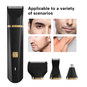 Factory Wholesale New Design 4 In 1 Grooming Kit Hairstyle Beard Electric Trimmer Mens Beard Trimmer