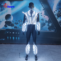 Costume de robot lumineux LED Future Warrior, armure lumineuse pour événements en club, rave, performance sur scène, cosplay