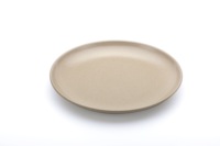 Assiette de service en fibre de coque de riz polie de luxe, 20 cm, qualité alimentaire, personnalisable, couleur naturelle, pour la restauration en gros