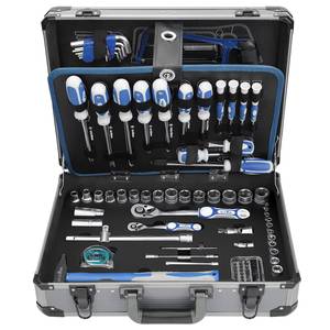 Outils de quincaillerie Steeltreks, ensemble d'outils à main en aluminium de 182 pièces, clé à cliquet, clé à douille et pioche, matériau CR-V, personnalisable, OEM, coffret rigide - Product Image 5
