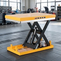 Plateforme élévatrice à ciseaux électrique efficace, plateforme à ciseaux fixe, matériau Q235, tâches de chargement et de déchargement logistique en entrepôt, HW