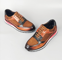 Chaussures décontractées pour hommes, style britannique, en cuir véritable, tendance vintage, à enfiler, pour le printemps, l'été et l'automne