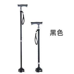 Bâton de marche multifonctionnel en alliage d'aluminium avec lumière LED et embout en caoutchouc pour la randonnée et les activités de plein air - Product Image 3