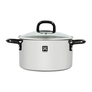 Altın anahtar özel Logo mevcut parlak düz vücut çift delikli kapak TENCERE SETİ paslanmaz çelik üç katlı kazan - Product Image 3