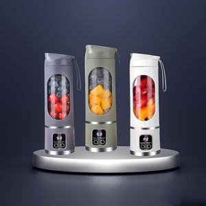 Venta al por Mayor de Vaso USB Personal de 450 ml, Mini Licuadora Portátil Recargable con 12 Cuchillas para Batidos y Vegetales - Product Image 4