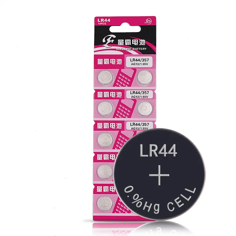 Alkaline 1.5 coin batteries LR44 ag13 button cell battery for watch